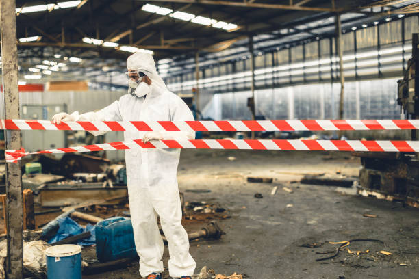 Professional Biohazard technician working in Williamsburg, VA